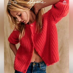 Sezane | Emile Cardigan in Red